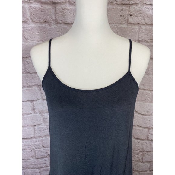 Matilda Jane Small Gray Floral Lace Trim Ruffle Tiered Hem Modal Tank Top 9386 - Picture 2 of 7